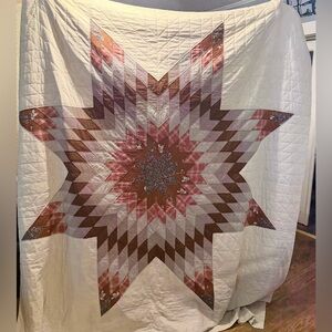 Vintage Handmade Lone Star Quilt